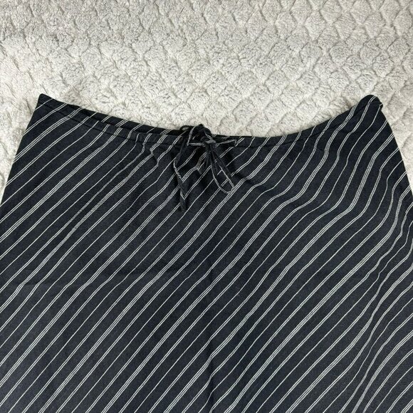 Lane Bryant Black & White Striped Maxi Skirt With Drawstring Waist Size 14/16 - Picture 6 of 7